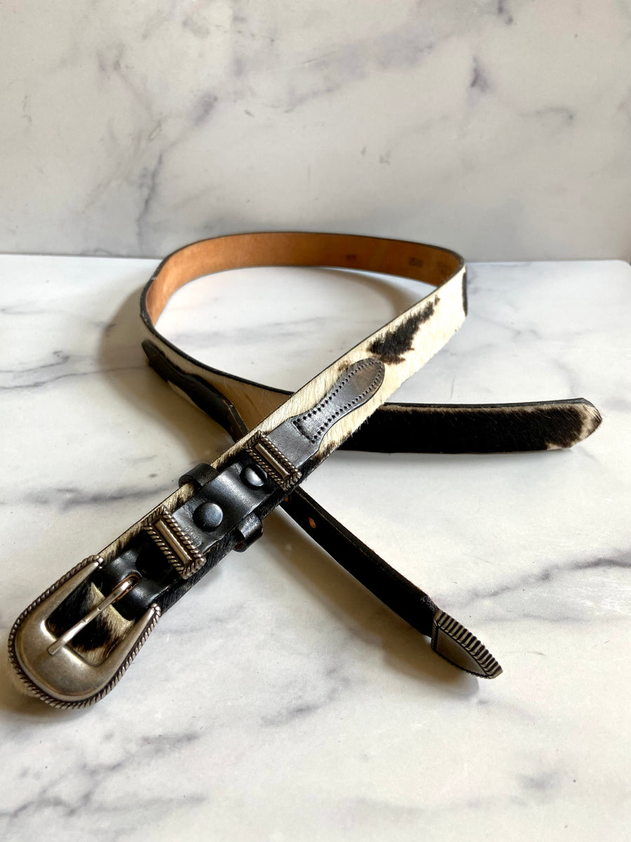 Leather hair belt
