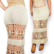 Handmade Crochet Cutout Maxi Skirt (S)