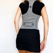 Gray Tweed Vest Top - Small