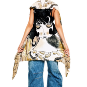 Artsy Graphic Sleeveless Duster (S/M)
