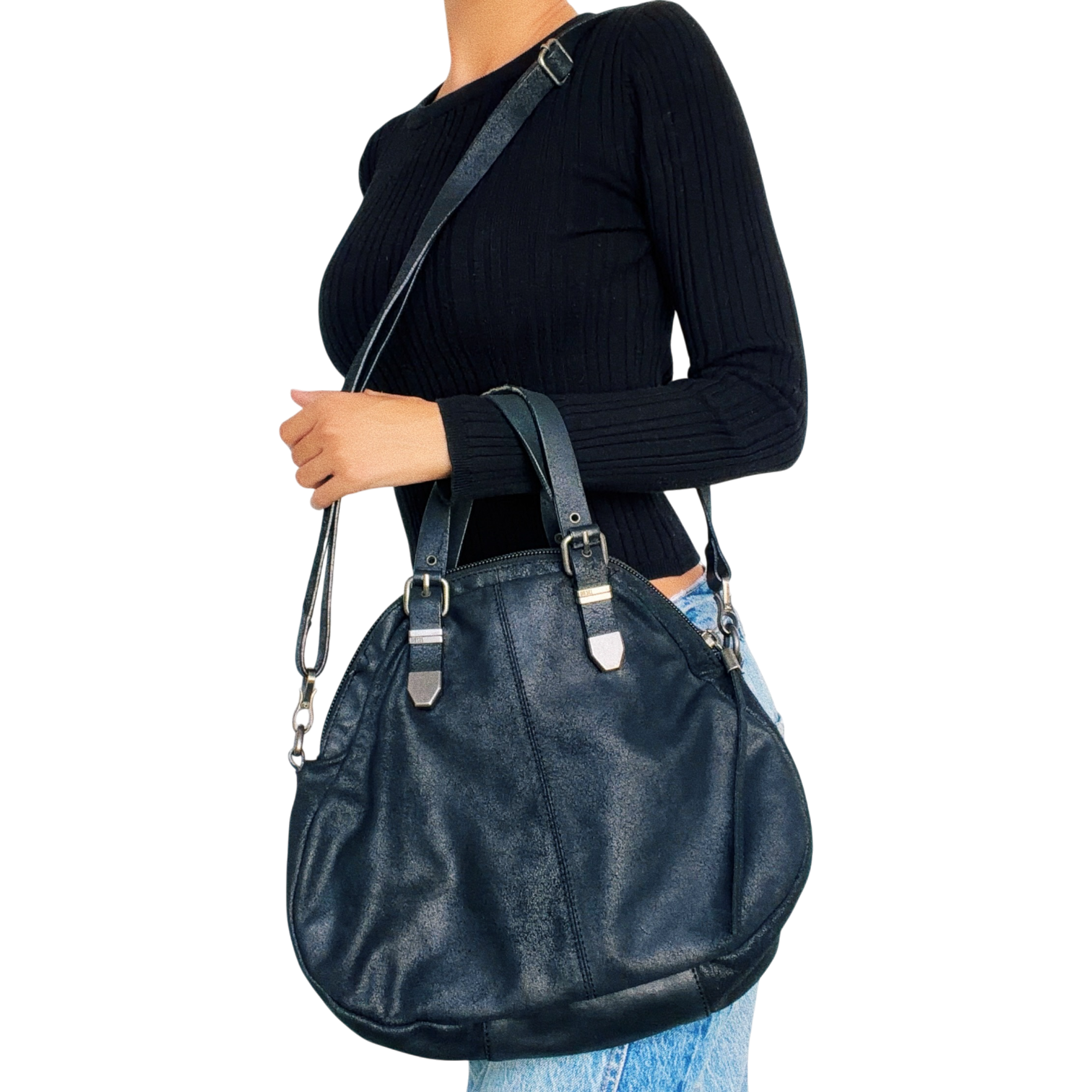 Diesel Black Leather Bag