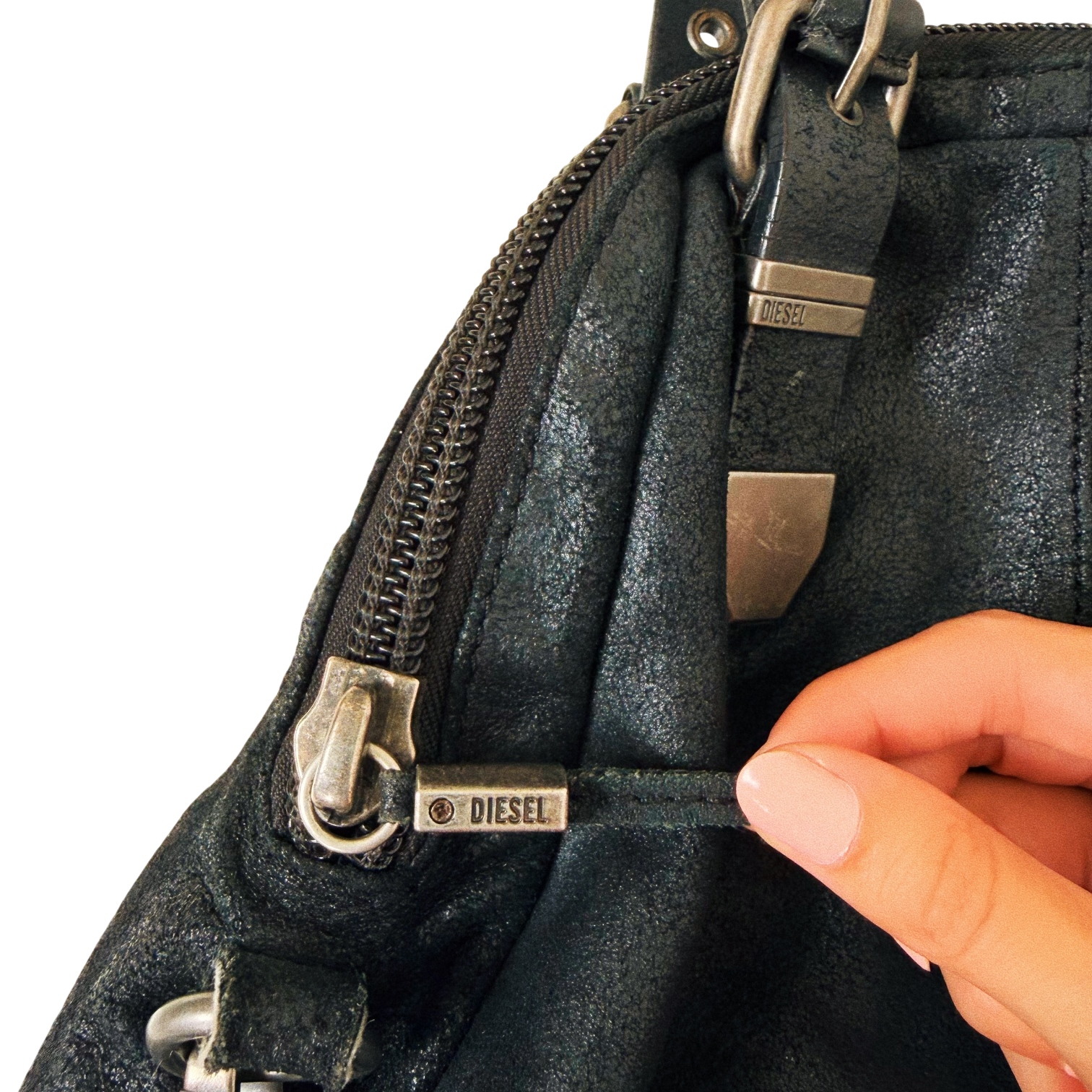 Diesel Black Leather Bag
