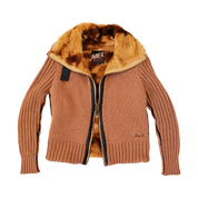 Miss Sixty Furry Knit Zip Up Cardigan (S)