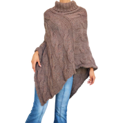 Italian Cableknit Poncho (One Size)