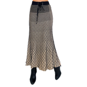 Black & Cream Knit Maxi Skirt (XS/S)