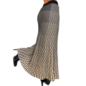 Black & Cream Knit Maxi Skirt (XS/S)