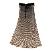 Black & Cream Knit Maxi Skirt (XS/S)