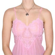 90s Pink Lace Babydoll (XS)