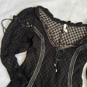 Italian Deconstructed Plaid Mini Dress (M)