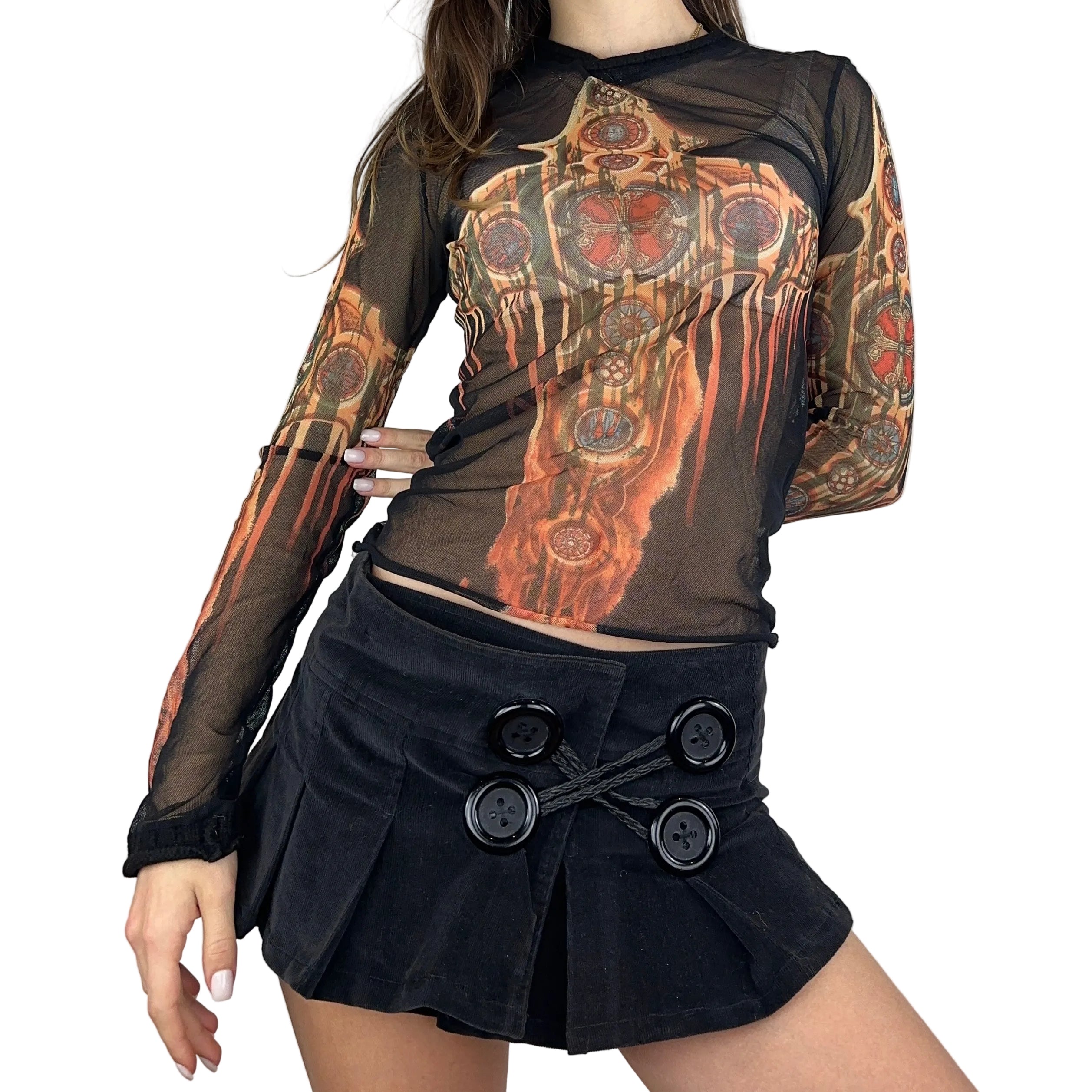 Jean Paul Gaultier FW 1997 Cathedral Mesh Top (XS-L)