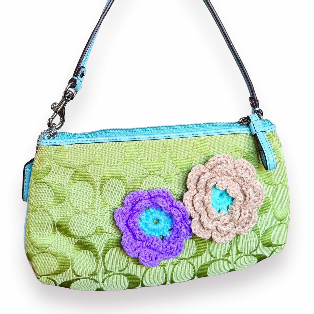 Y2K Reworked Crochet Blossom Coach Bag