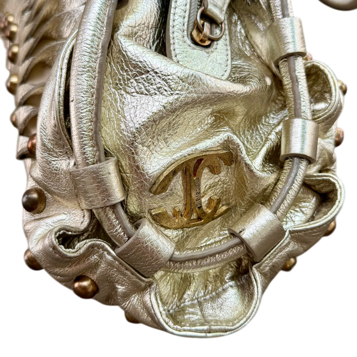 Cavalli Oversized Metallic Purse