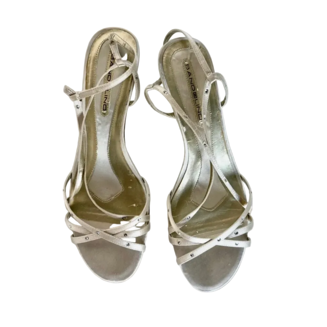 Bandolino Champagne Strappy Heels (9.5)