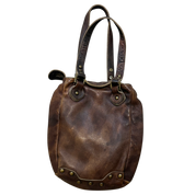 Vintage Diesel red Label Brown Leather Western Studded Shoulder Bag