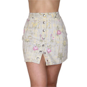 90s CAVALLI Floral Mini Skirt (S)