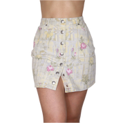 CAVALLI 90s Floral Mini Skirt (S)