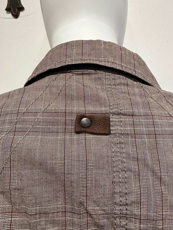 Vintage Plaid Utility Dual Zip Jacket (M)