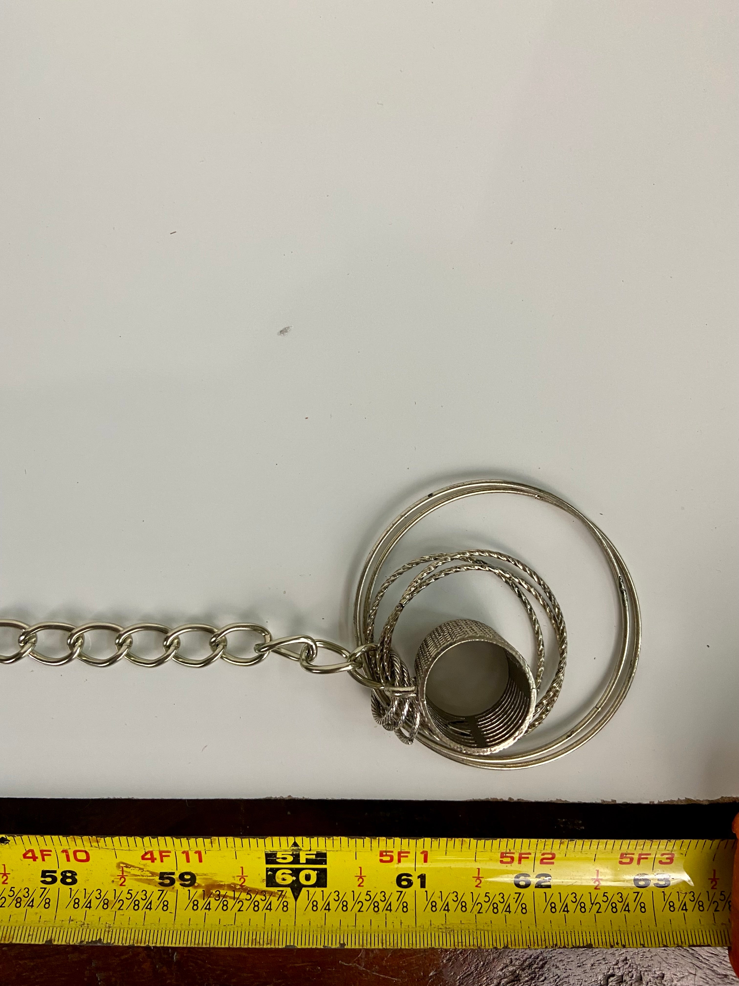 Metal leather mixed belt