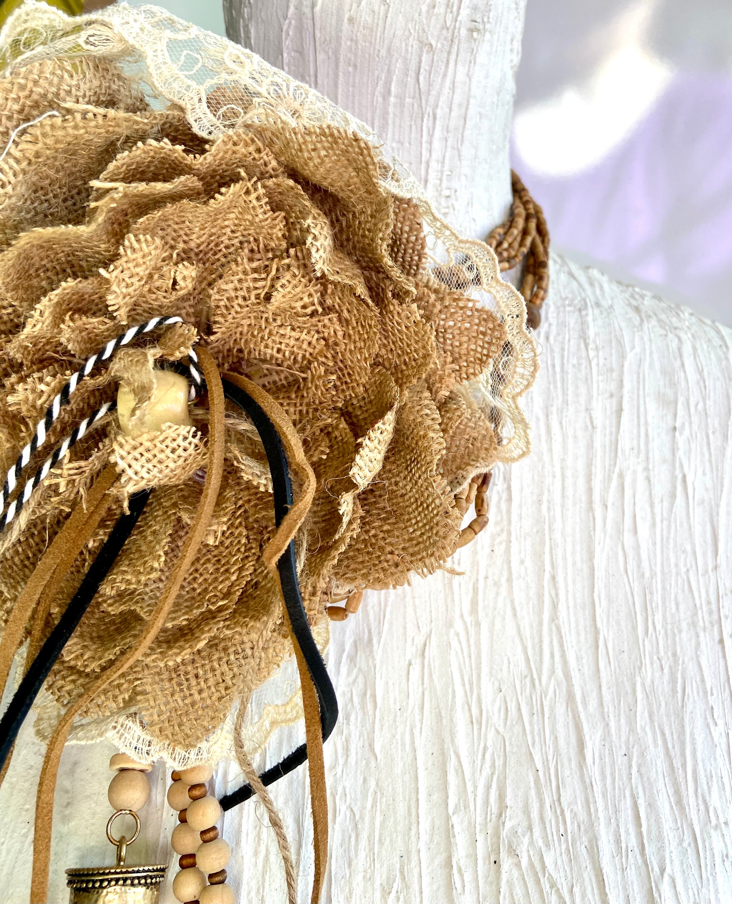 BOHO big flower choker/ belt