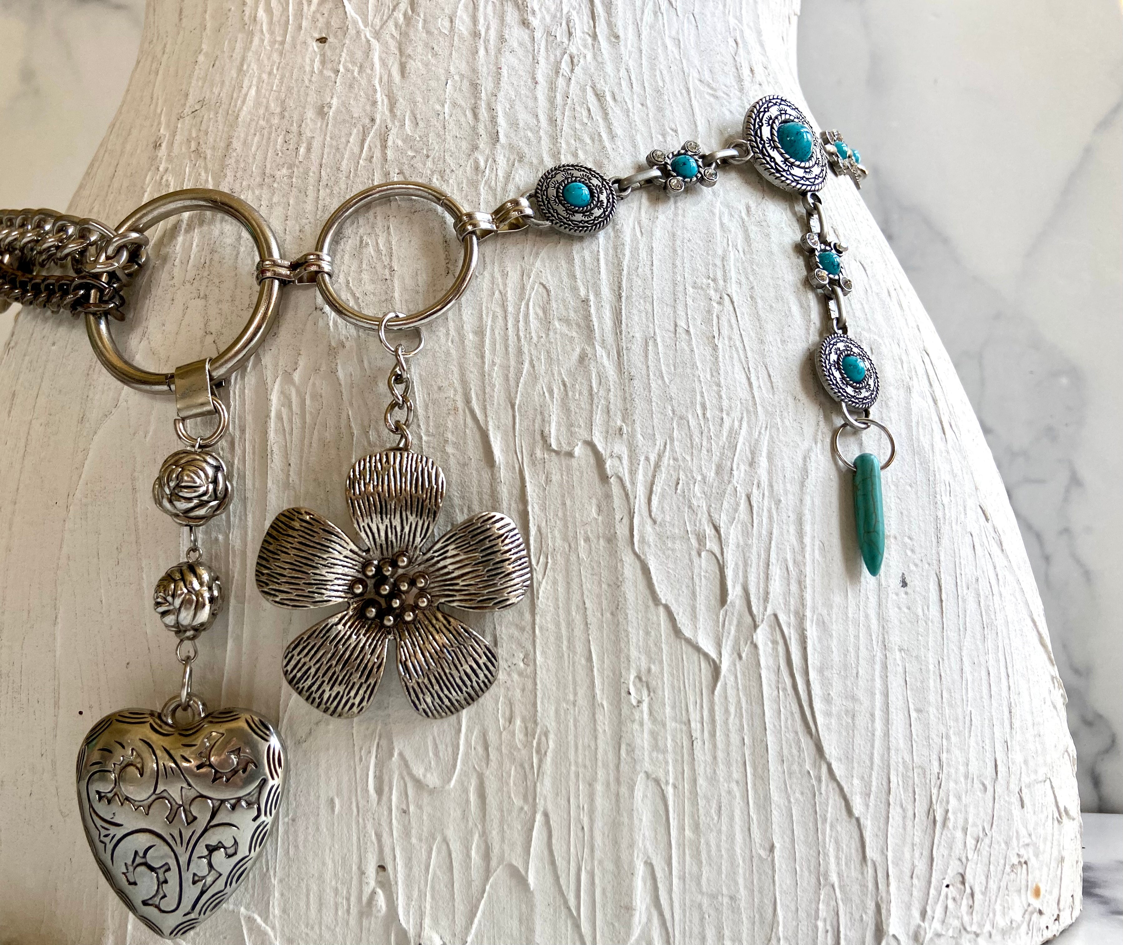 Waist chain metal belt