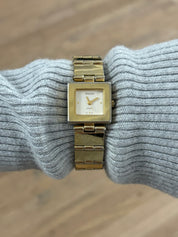 80s gold square Gruen watch