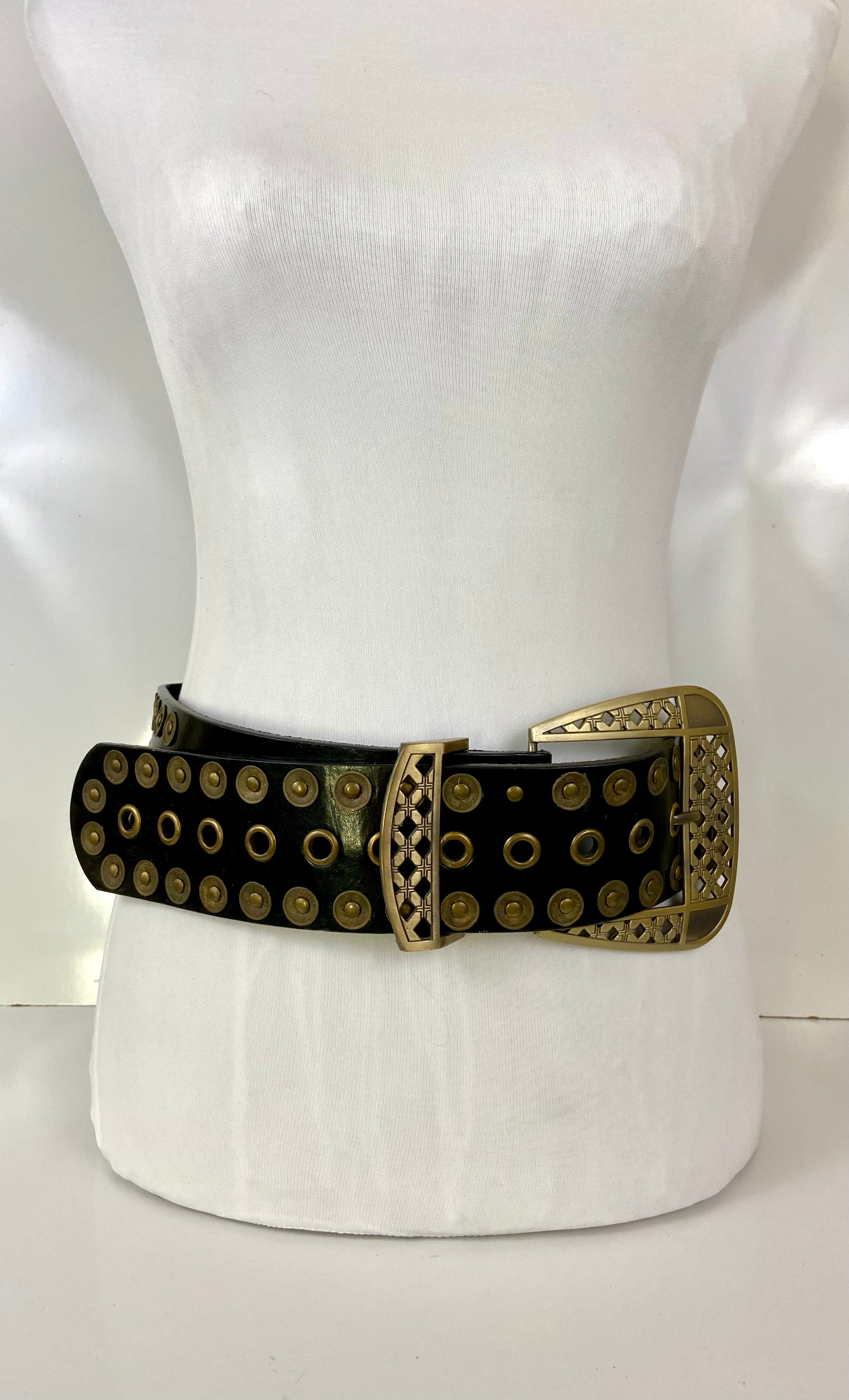 MUDD Genuine Leather Black Eyelet