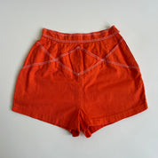 Vintage 1950s orange high rise short (XS)