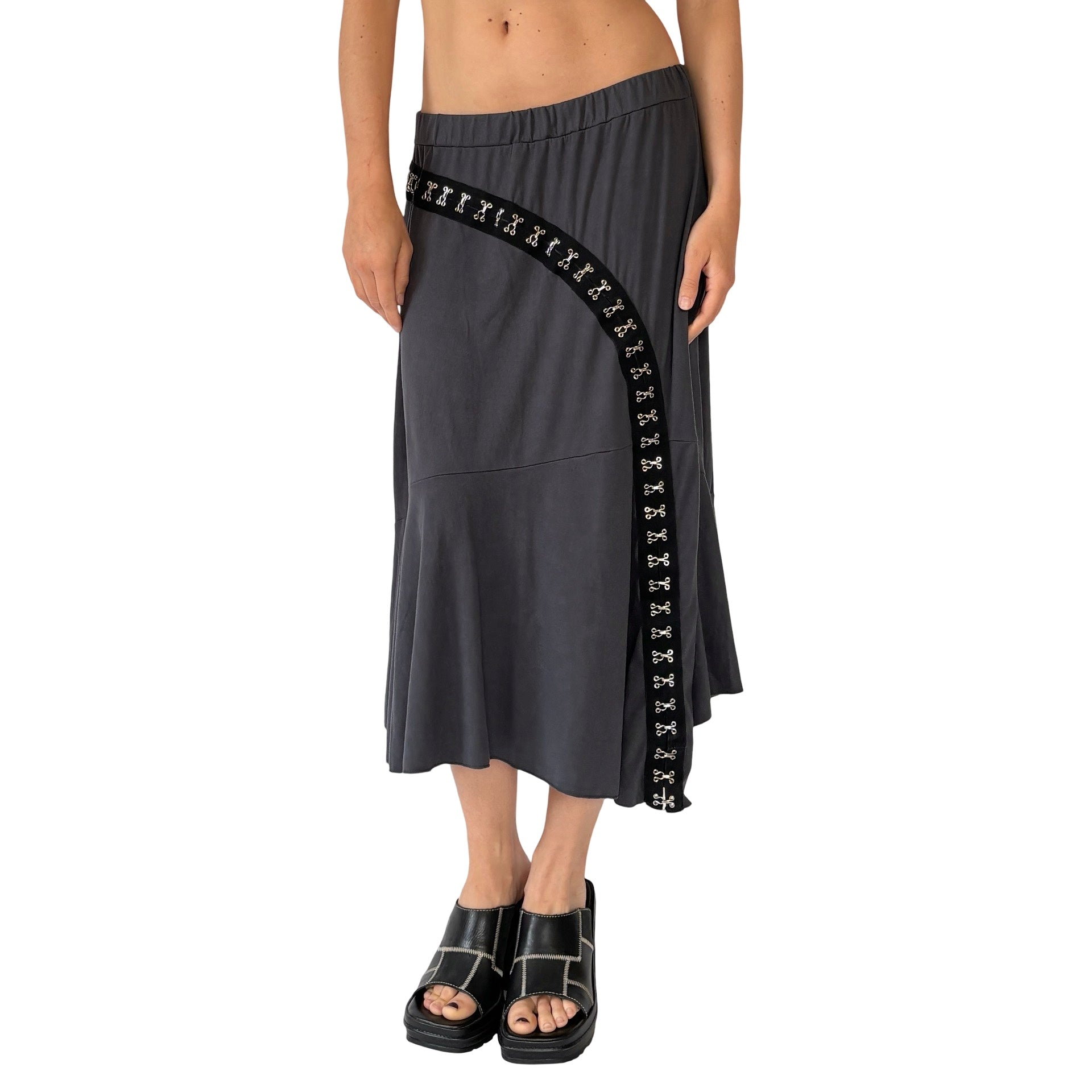 90s Hook & Eye Midi Skirt (M/L)