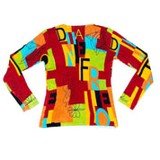 Vintage Funky Abstract Sweater (L/XL)