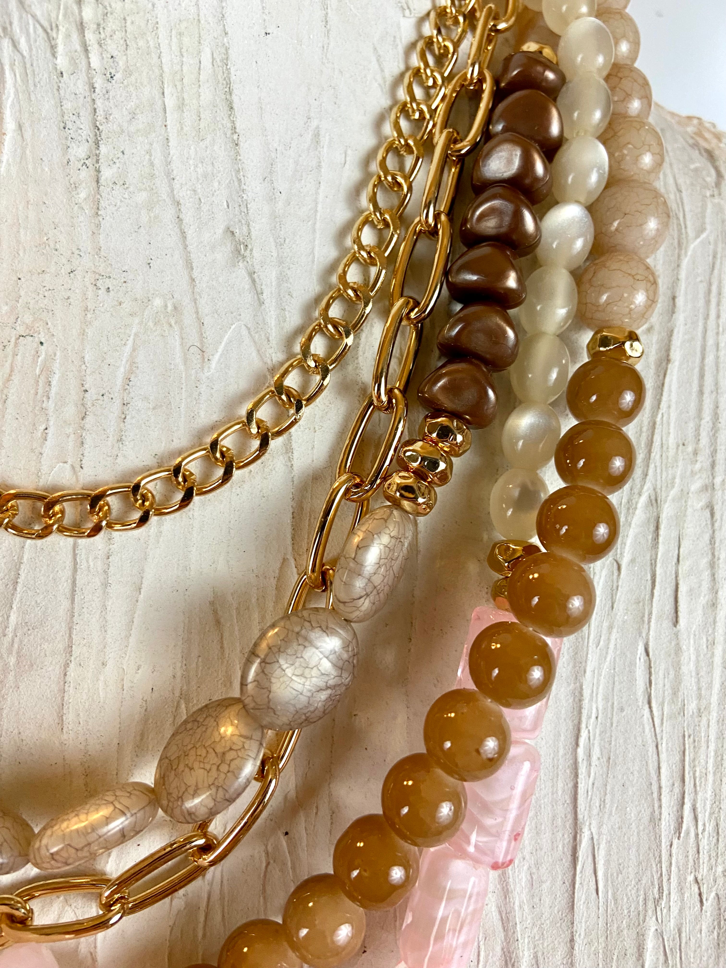 Luxury beads layered belt