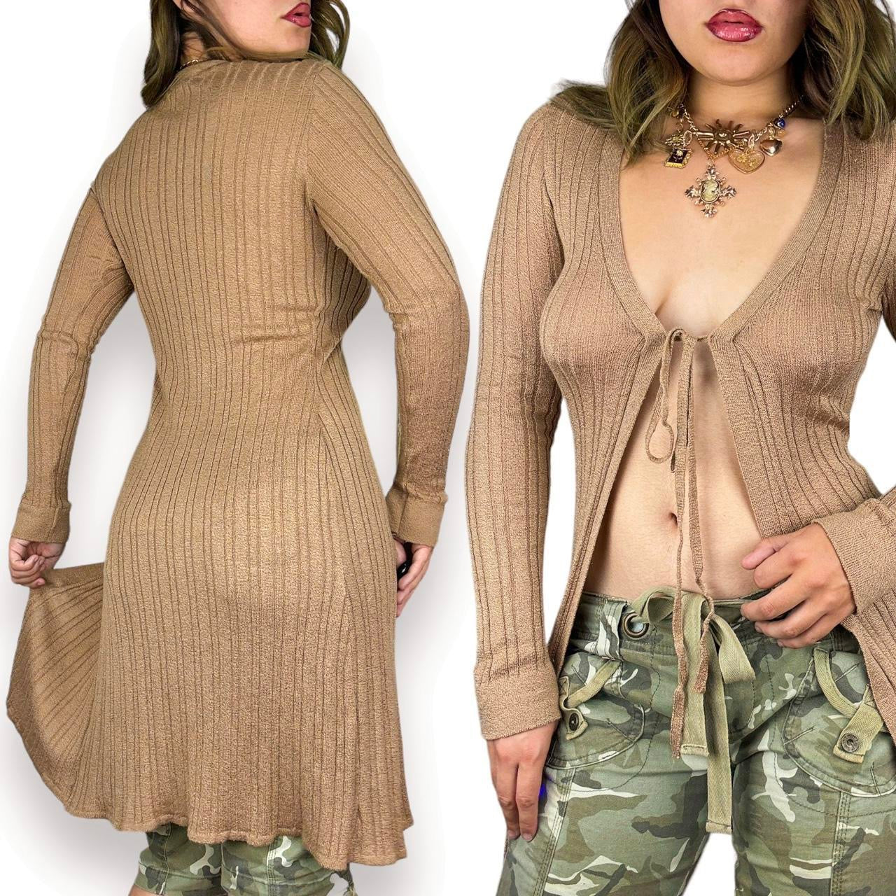 2000s Tie Front Duster Cardigan (S)