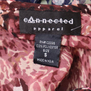Y2K Pink Leopard Print Beaded Chiffon Dress (S)