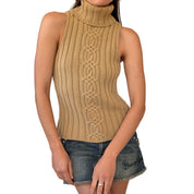 2000s Sleeveless Knit Turtleneck (S/M)