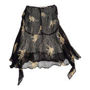 Derhy Leopard Ruched Skirt (XS/S)