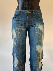 Y2K Distressed Jeans (S)