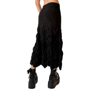 Y2K Noir Ruched Skirt (XS/S)