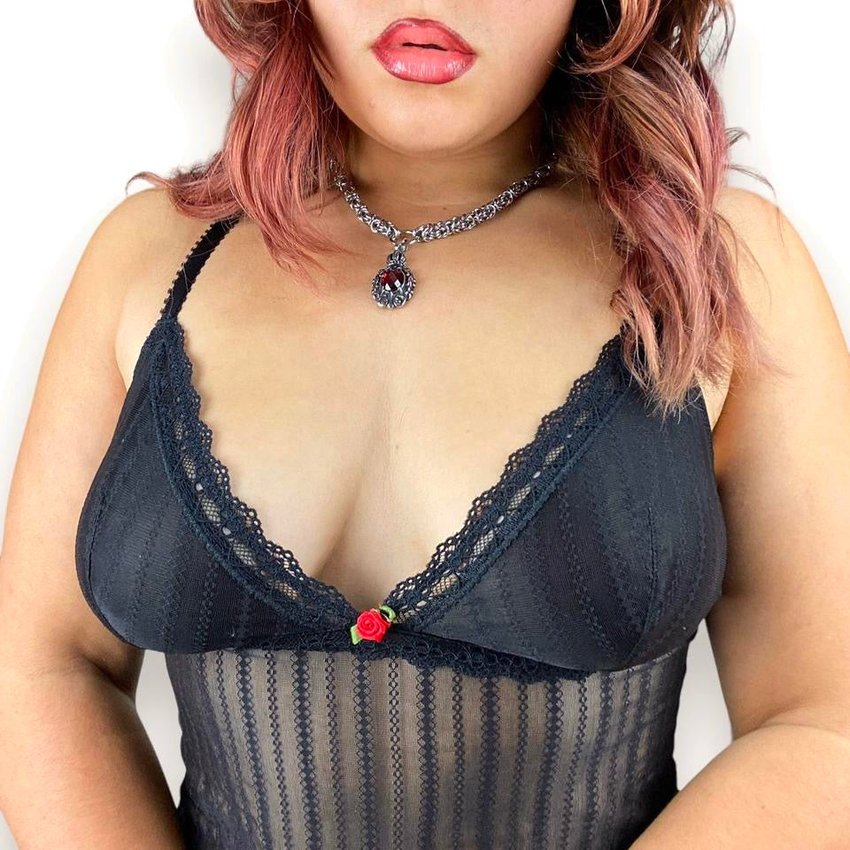 2000s Mesh Rosebud Cami (M)