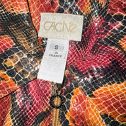 Caché Wet Look Snakeskin Dress (S)