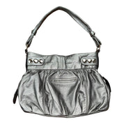 Y2K Studded Silver Leather Bag