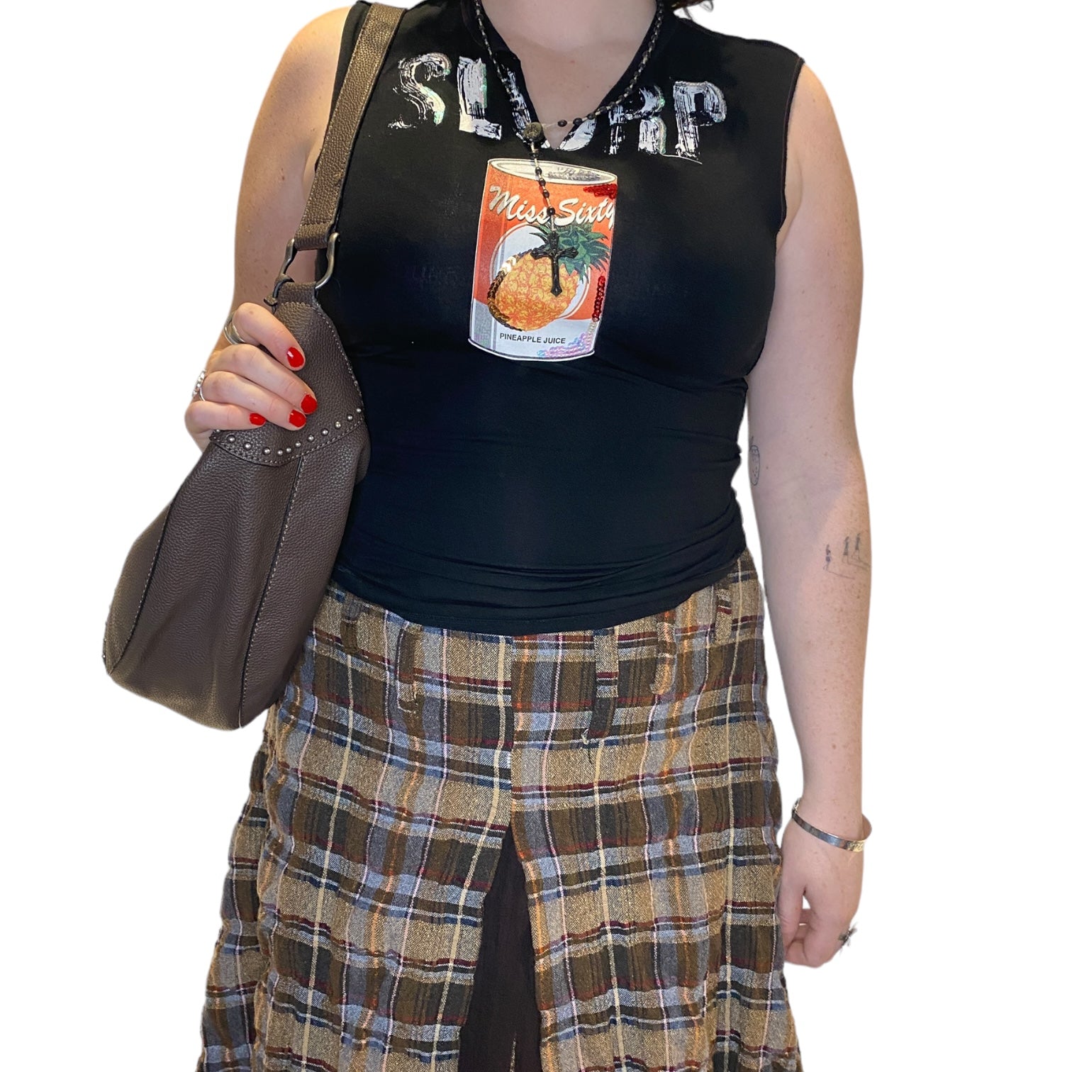 Miss Sixty Y2K 'Slurp' Graphic Print Vest (L)