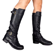 Vintage Black Leather Riding Boots (7)