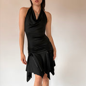 Y2K Noir Drop Waist Dress (S/M)