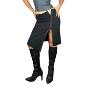 Bebe Y2K Hook + Eye Skirt (M)