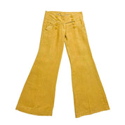 Mustard Yellow Linen Bell Bottoms (XS)