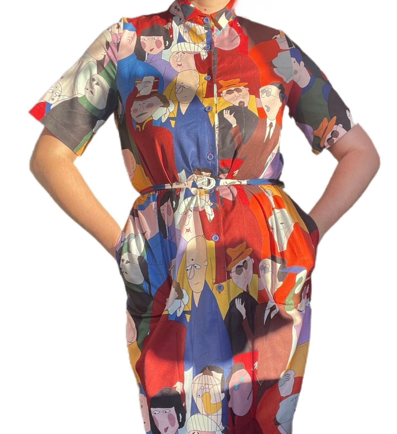 1970s People & Faces Dress (M)