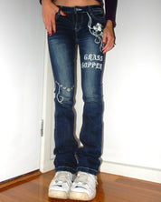 Flower Embroidered Jeans (XS)