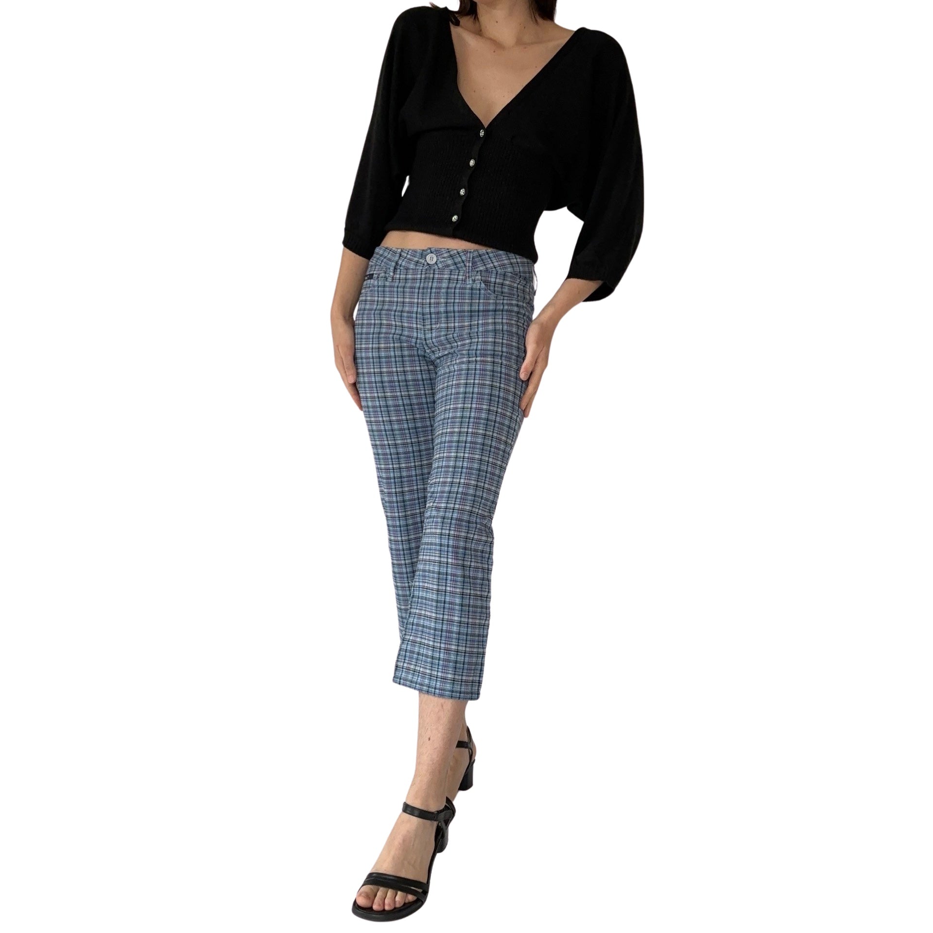 2000s Plaid Capris (XS/S)