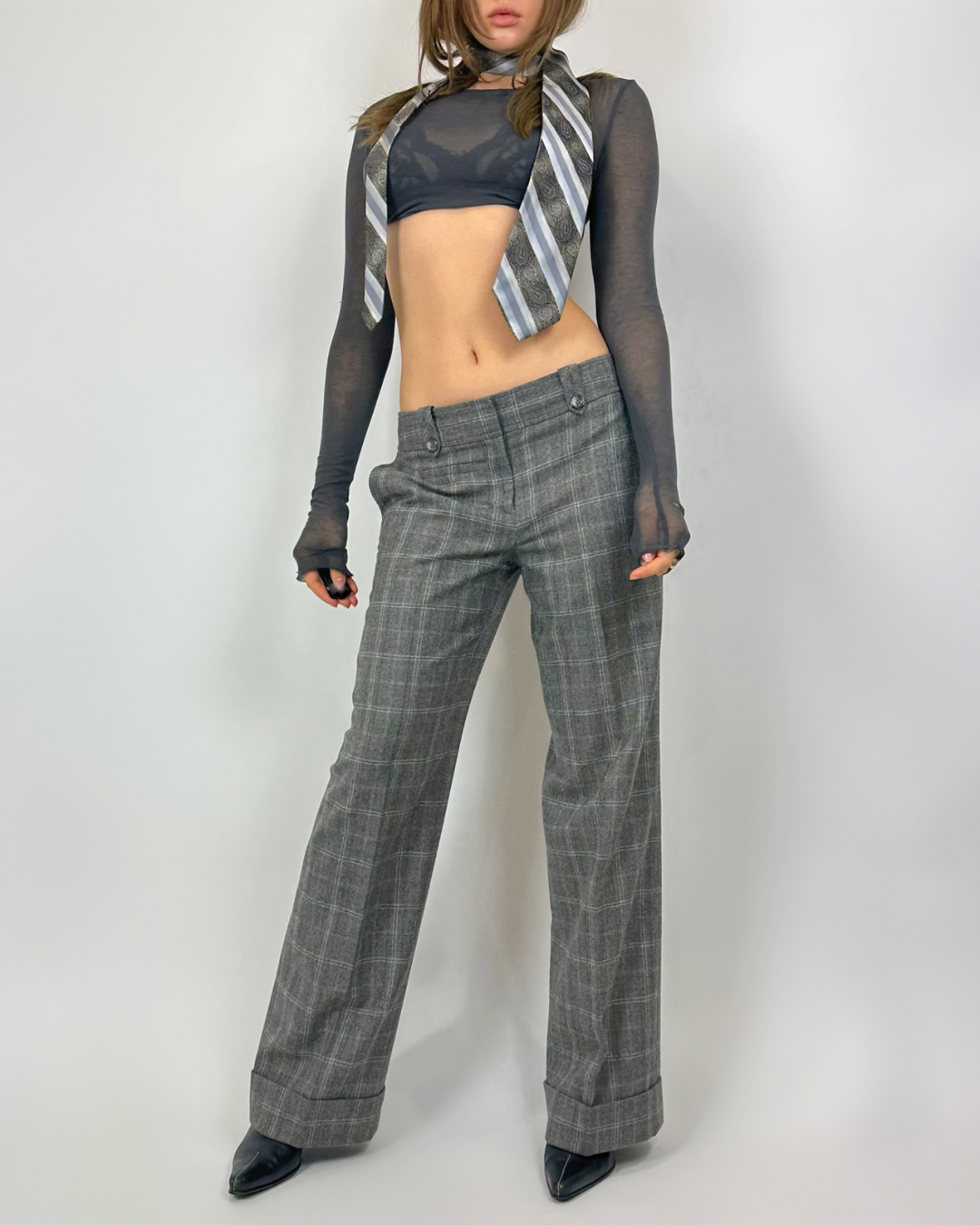 00’s Wool Plaid Pants (size 4)