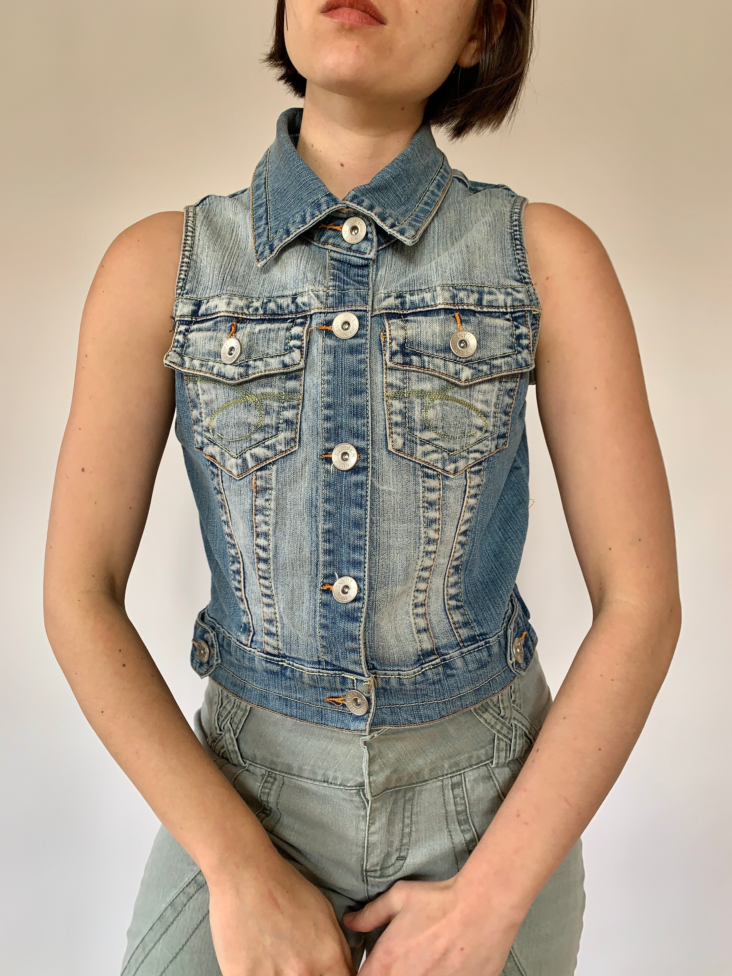 Y2K Denim Vest (S/M)