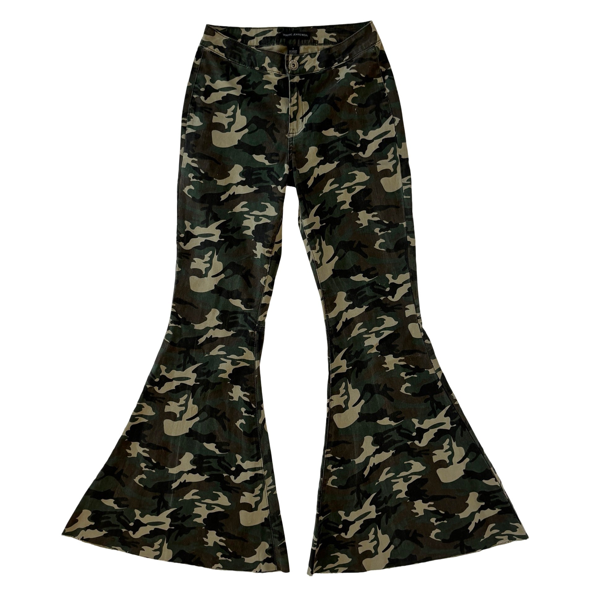 2000s Camo Bellbottoms (M)